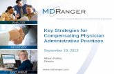 Key Strategies for Compensating Physician Administrative Positions