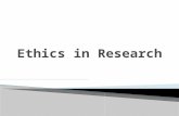 Ethics in research educ 210