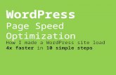 Wordpress Page Load Speed - Kenneth sytian