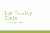 Leo tolstoy quote
