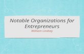Notable Organizations for Entrepreneurs - William Lindsey