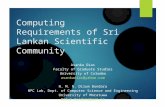 Computing Requirements of Sri Lankan Scientific Community