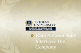 Want a great job interview the company final