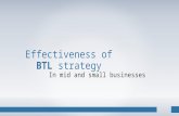 Effectiveness of BTL strategy