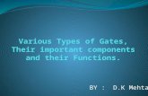 Various types of gates, their important components