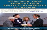 Avoid Doing These Things At Your Kentucky Bankruptcy 341 hearing