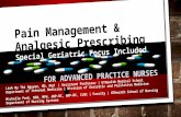 Geriatric Special Focus, Pain Management and Analgesic Prescribing for Advanced Practice Nurses. Geriatric Beer's Criteria Included.
