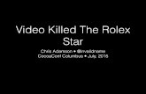Video Killed the Rolex Star (CocoaConf Columbus, July 2015)