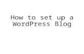 How to set up a Wordpress blog