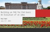 #SPSLondon - Session 1 - Building an faq for end users