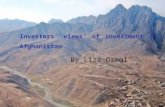 Investors’ views’ of investment in afghanistan
