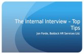 Interview Question and Answers: The internal interview top 10 tips