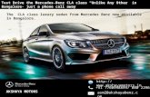 Test Drive the New Stylish Mercedes Benz CLA Class from Akshaya Motors