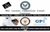 Transition GPS Part 2 career counselor crash courses