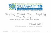 Saying Thank You. Saying I'm Sorry. When #TechComm goes all wrong