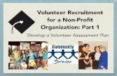 Bonner Curriculum:  Volunteer Recruitment for a Non-Profit Organization: Part 1 – Developing a Volunteer Assessment Plan