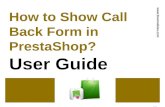 How to Show Call Back Form in PrestaShop – User Guide