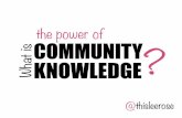 CKX Pecha Kucha: What is the Power of Community Knowledge?