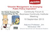 Disaster management - an emerging public policy imperative