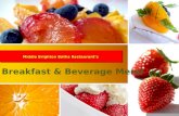 Find the menu of delicious breakfast - The brighton Baths Restaurants