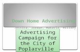 Down home advertising  company campaign for city of Poplarville