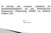 A study on issues related to implementation of an Enterprise Resource Planning (ERP) in Dabur India Ltd.