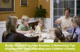 Dream dinners franchise reviews 3 networking tips to remember when attending your children’s events