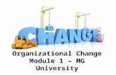 Organizational Change and Development - Module 1 - MG University -  Organizational Change and Development - Manu Melwin Joy