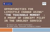 Opportunities for Lifestyle Change Using "The Teachable Moment"