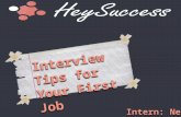 Interview Tips for Your First Job