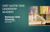 Kennesaw State U teen leadership 2015 -day 1