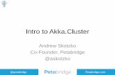Slides - Intro to Akka.Cluster