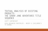 Textual Analysis - The Sarah Jane Adventures