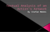 Textual analysis of an artist’s artwork