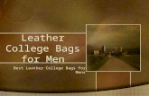 Ideal Leather College Bags for Men - High On Leather