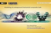 Modeling of underground horizontal composite tank