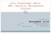 Core Knowledge about QMS