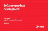 Software Product Development - Denis Susac
