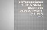 entrepreneurship and small business management unit iv