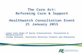 Healthwatch Care Act Consultation January 2015