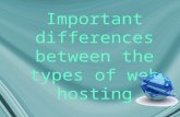 Important differences between the types of web hosting