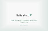 Italia Startup - Linee Guida del Programma Associativo 2015-18