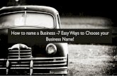 How to Name a Business -7 Easy Ways to Choose Your Business Name!