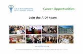 AIDF Career Opportunities - join the team