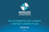 Six Attributes of a Great Contact Center Plan