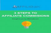 3 steps to  affiliate comissions