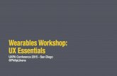 Wearables Workshop: UX Essentials
