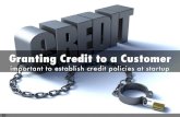Granting credit to a customer