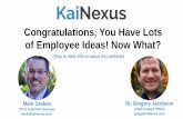 Congratulations You Have Lots of Employee Ideas! Now What?