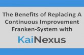 11 Benefits of Replacing a Continuous Improvement Franken-System with KaiNexus